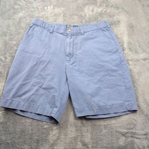 Vintage Polo Ralph Lauren Mens‎ Shorts Blue Flat Front Sz 34 x 9 100% Cotton